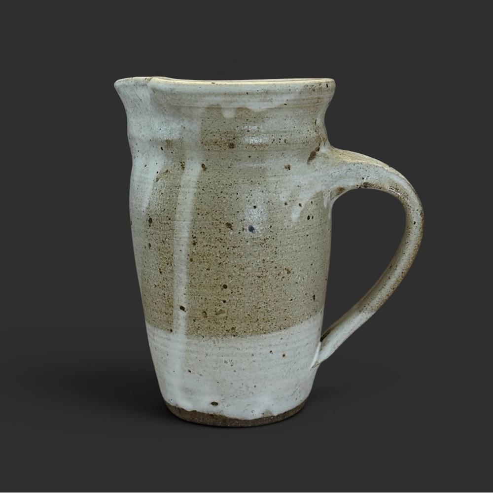 Vintage Studio Pottery Creamer Pitcher Speckled Glaze Signed Artisan